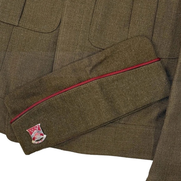 WWIl Ike Jacket Vintage 1947 Army 38R Garrison
Cap 43rd Infantry Radio Sergeant - Picture 2 of 13